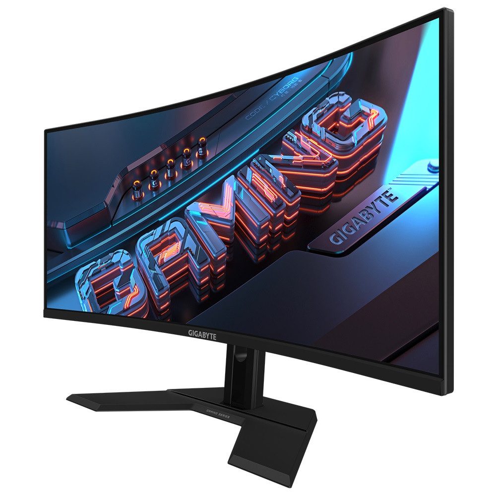 Gigabyte GS34WQCA Curved-Gaming-Monitor (86,4 cm/34 ", 3440 x 1440 px, WQHD, 1 ms Reaktionszeit, 120 Hz, VA LED, neig-,schwenk-, höhenverstellbar)