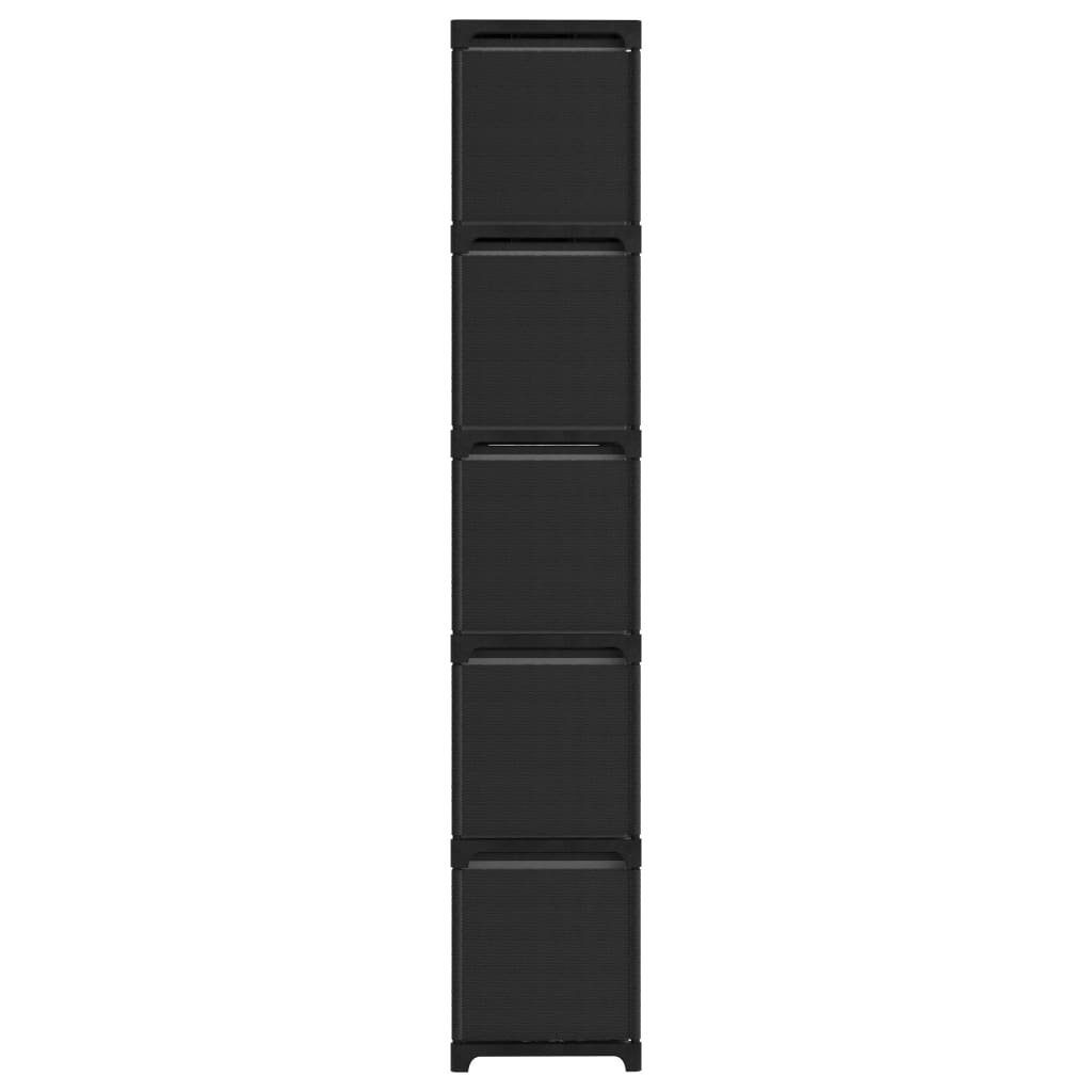 Regal Stoff 15 Schwarz Fächer vidaXL 103x30x175,5 cm mit Würfel-Regal Boxen