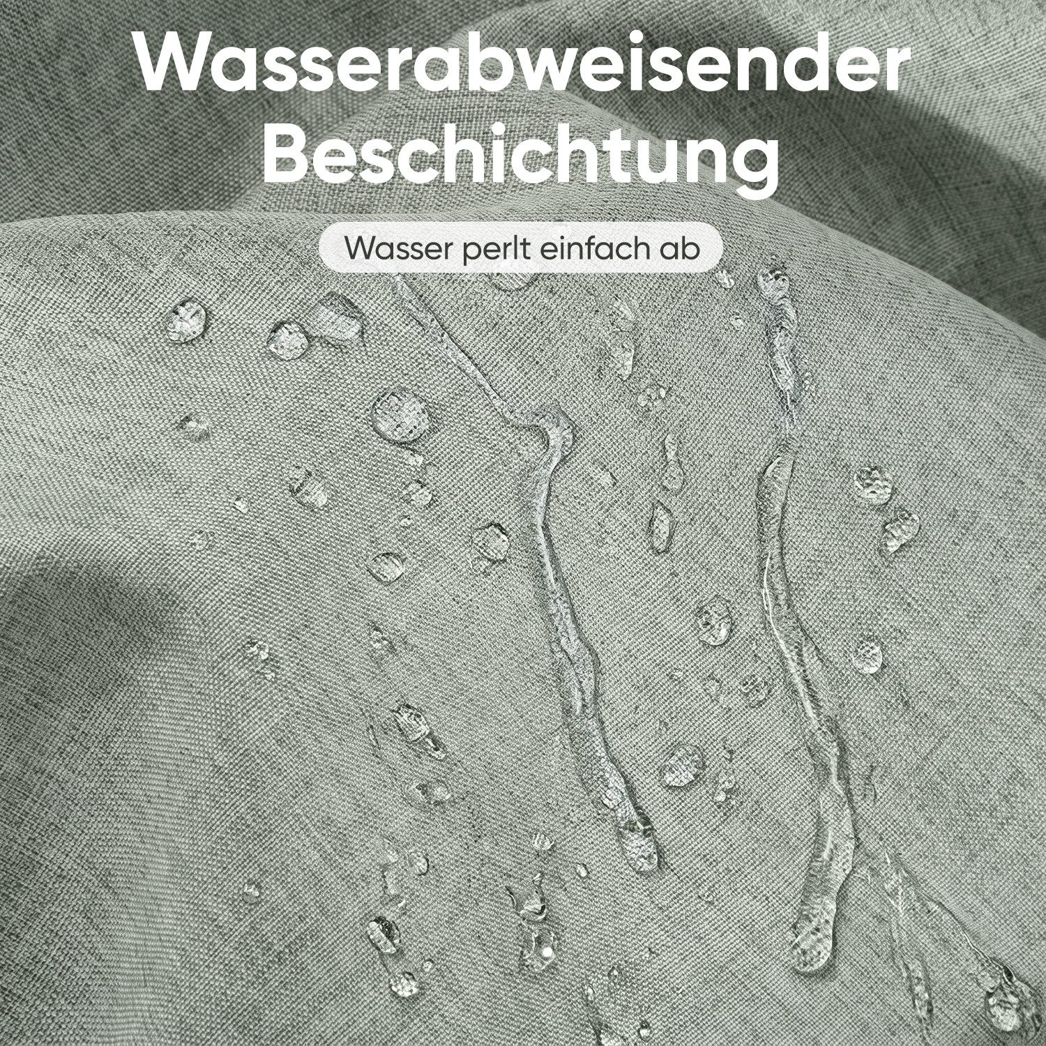 Sekey Duschvorhang Textil Duschvorhang Wannenvorhang Waschbar wasserabweisend mit Ringe Breite 90 cm (Packung, inkl. 8 Ringe), Badewannenvorh, 100% Polyester, L – Bild 4 von 5