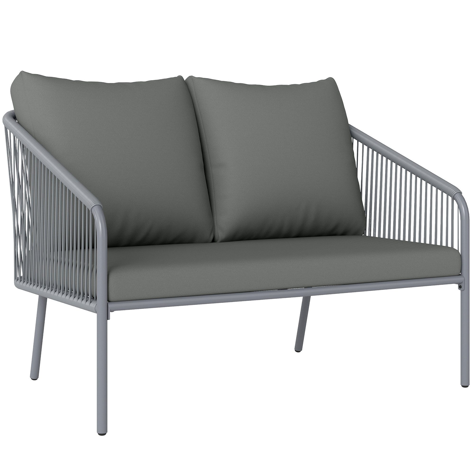 Outsunny Loungesofa mit Kissen, Gartensofa 1 günstig online kaufen