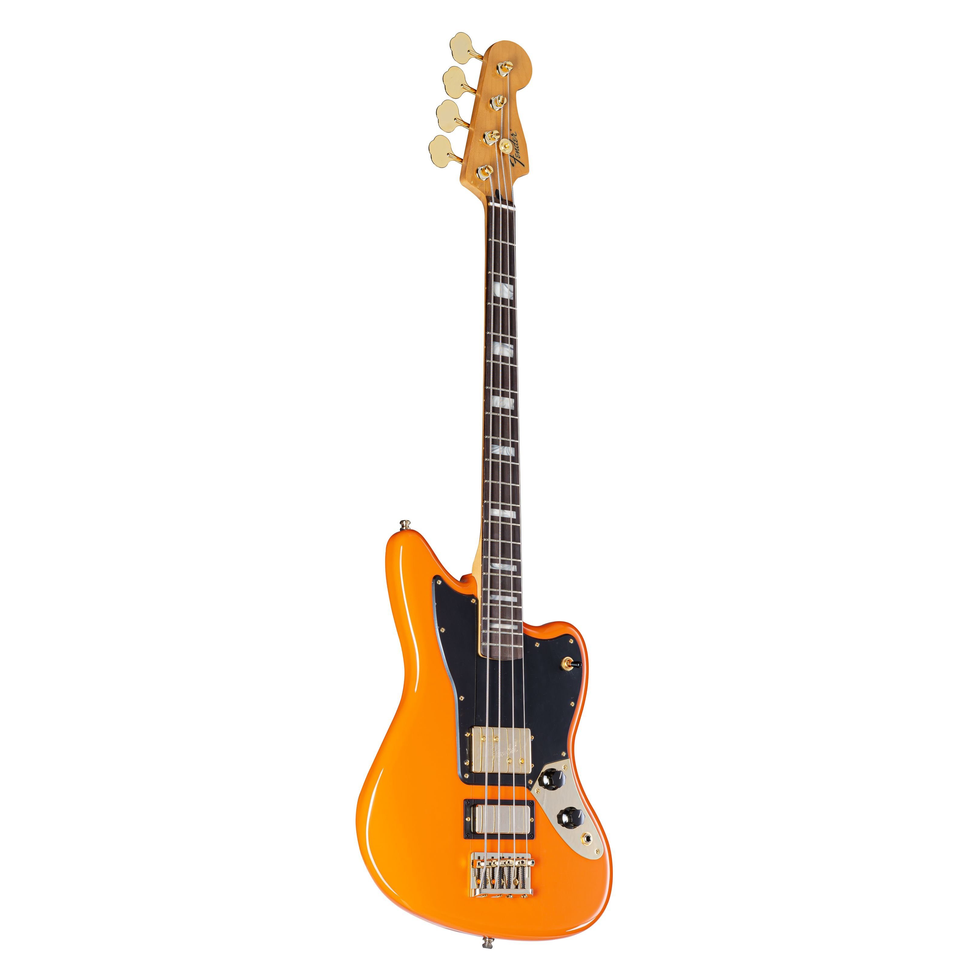 Fender E-Bass, E-Bässe, 4-Saiter E-Bässe, LTD Mike Kerr Jaguar Bass RW Tiger's Blood Orange - E-Bass