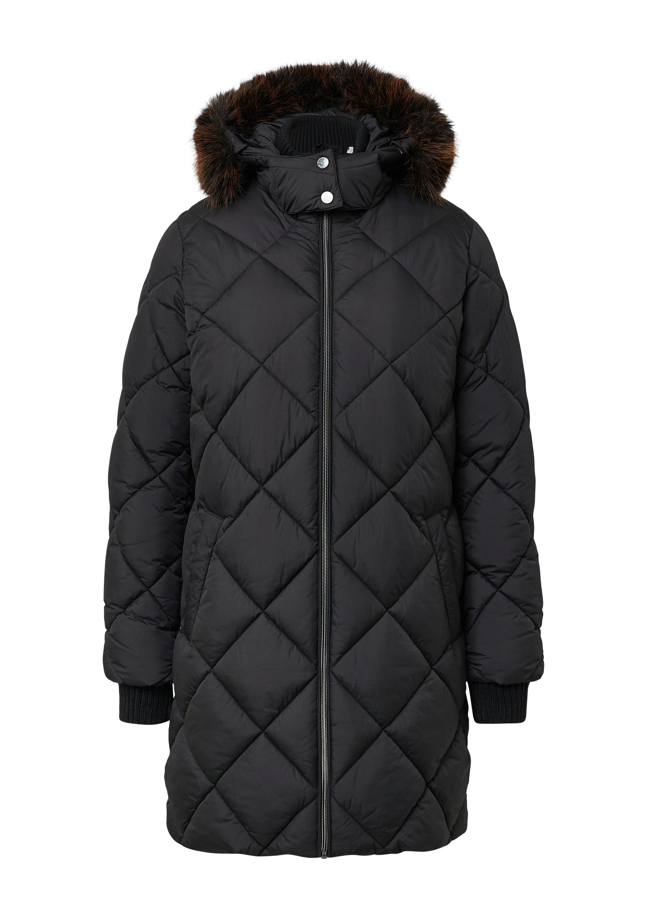 comma Wintermantel Outdoor-Mantel Steppmantel mit abnehmbarem Fellbesatz günstig online kaufen