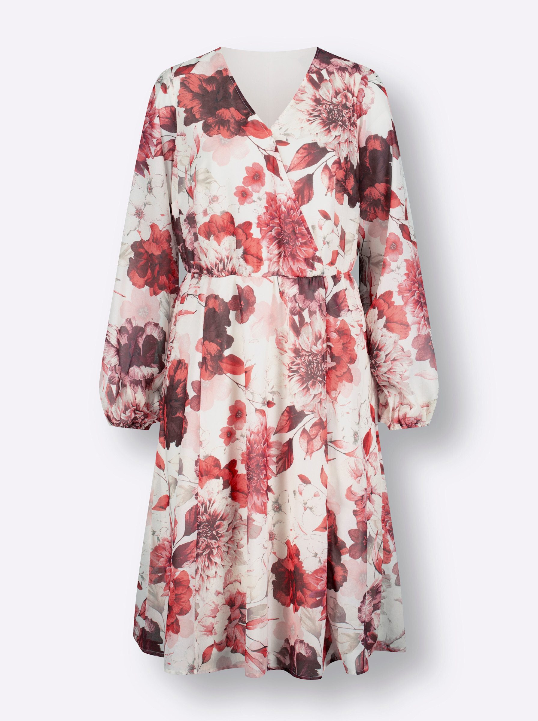 Etuikleid Druck-Kleid Langarm