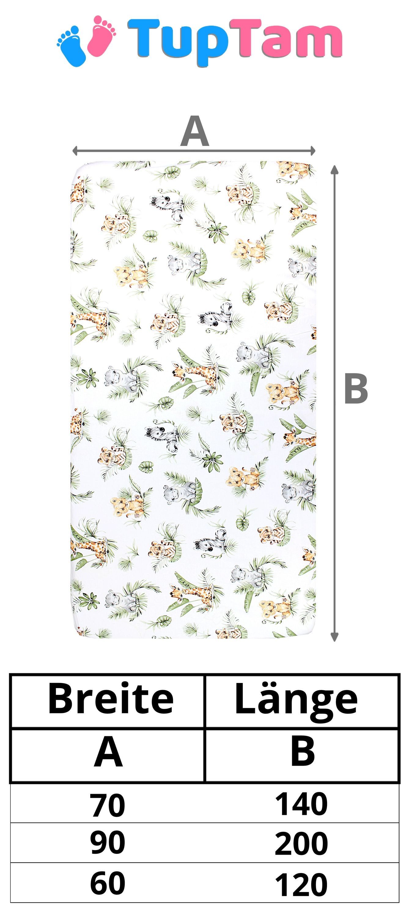 TupTam Spannbettlaken Baby Spannbettlaken Kinder Spannbetttuch günstig online kaufen