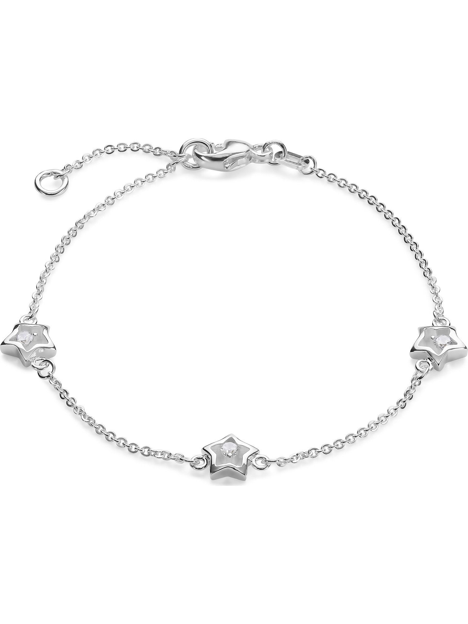 FAVS Silberarmband FAVS Mädchen-Armband Zirkonia Silber 925er 3