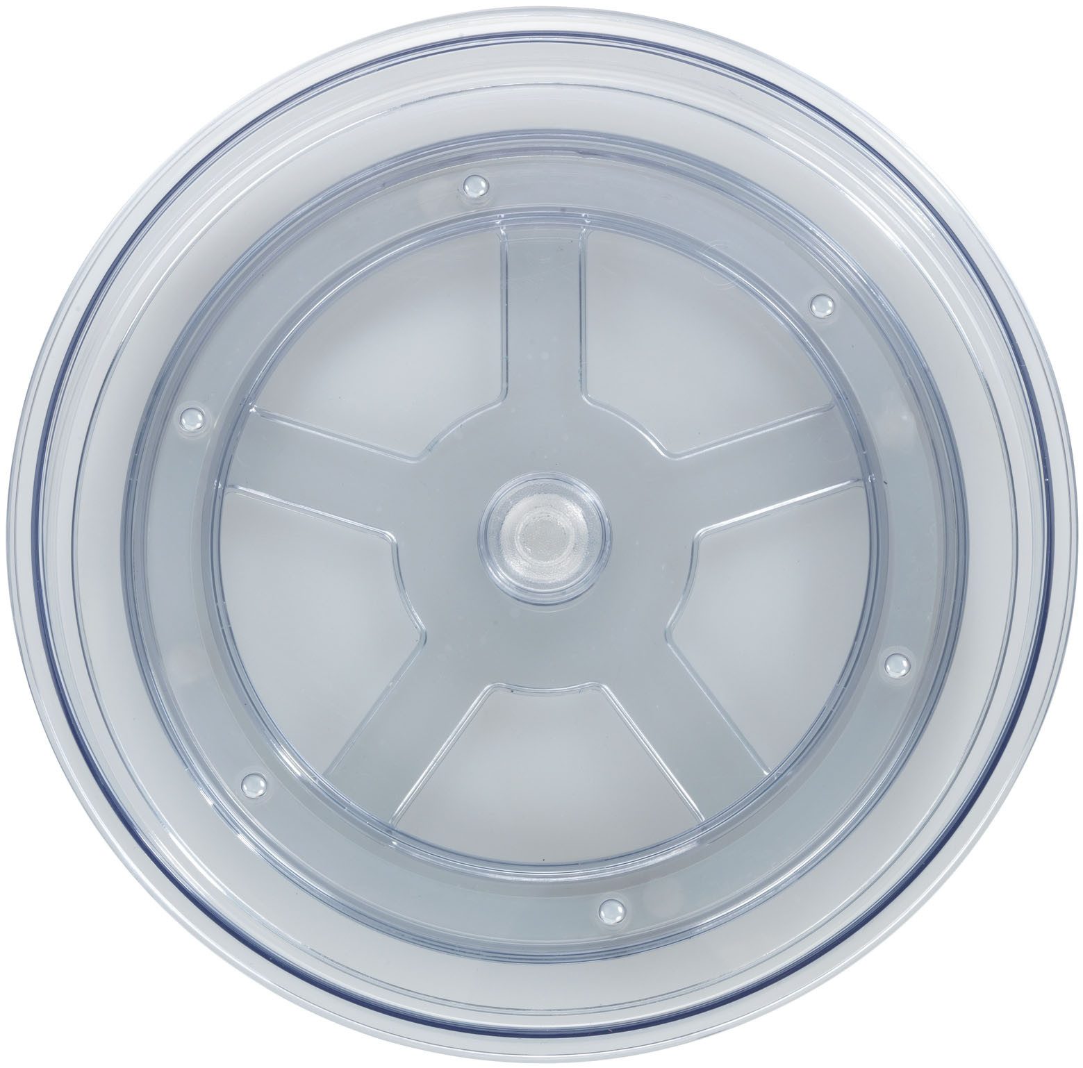 WENKO Aufbewahrungssystem Victoria, Kunststoff, Silikon, (Set, 2-tlg., drehbares Tablett, Ø 24 cm), Drehteller für Küche, Esstisch oder Kühlschrank, mit Außenranderhöhung