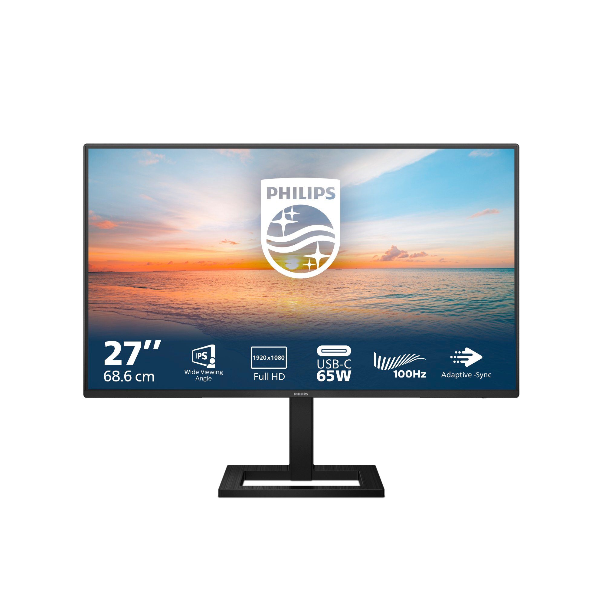 Philips 27E1N1300AE LCD-Monitor (68,5 cm/27 ", 1920 x 1080 px, Full HD, 1 ms Reaktionszeit, 100 Hz, IPS-LCD)