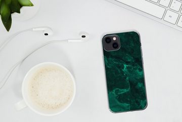 MuchoWow Handyhülle Marmor - Limone - Grün - Strukturiert - Marmoroptik, Handyhülle Apple iPhone 13 Mini, Smartphone-Bumper, Print, Handy