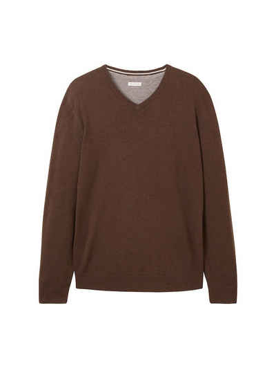 TOM TAILOR Sweatshirt Basic V-Neck Sweater (1-tlg)