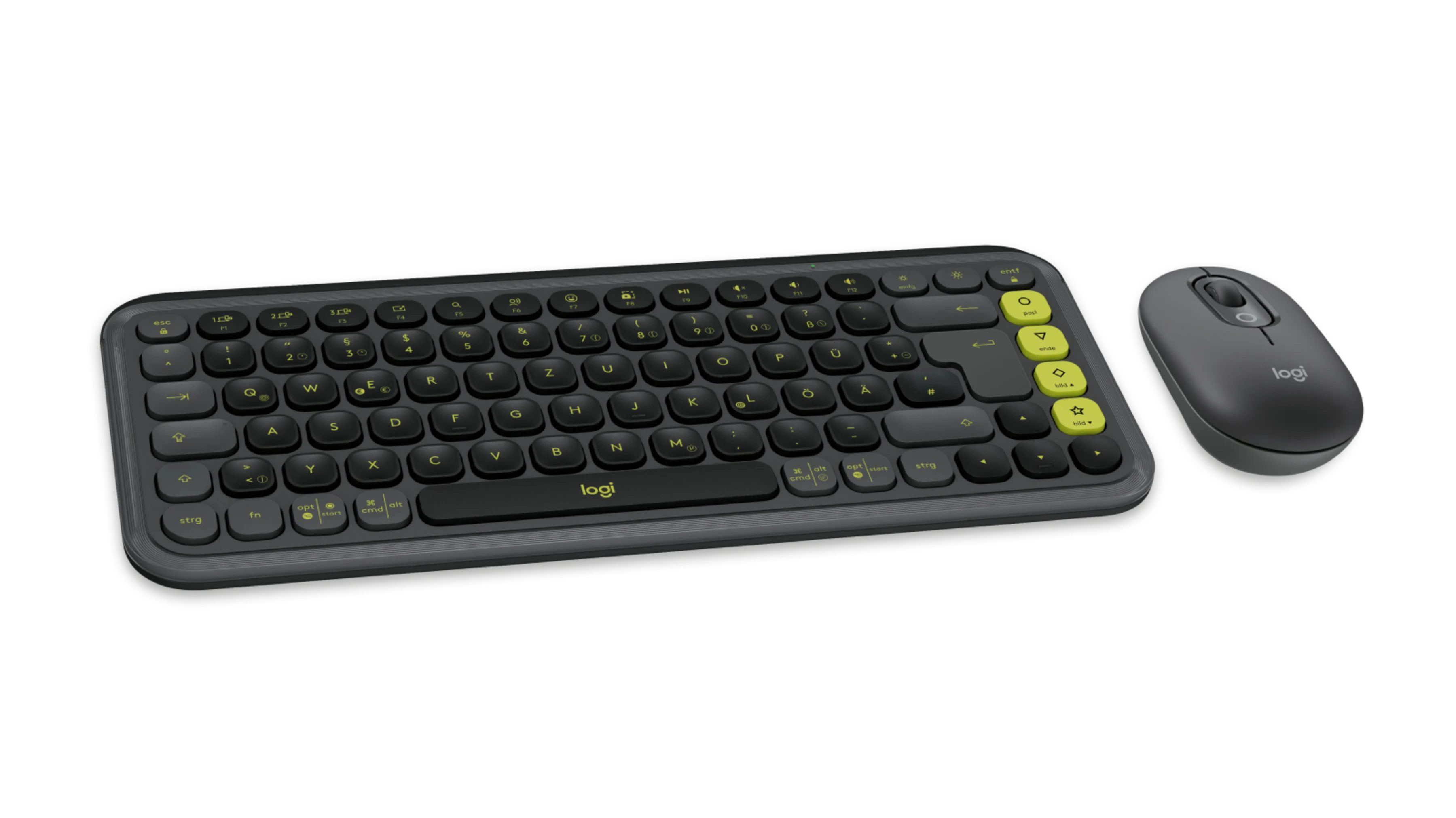 Logitech POP ICON COMBO - GRAPHITE - DEU - CENTRAL-419 Gaming-Tastatur (Hergestellt aus recyceltem Kunststoff)