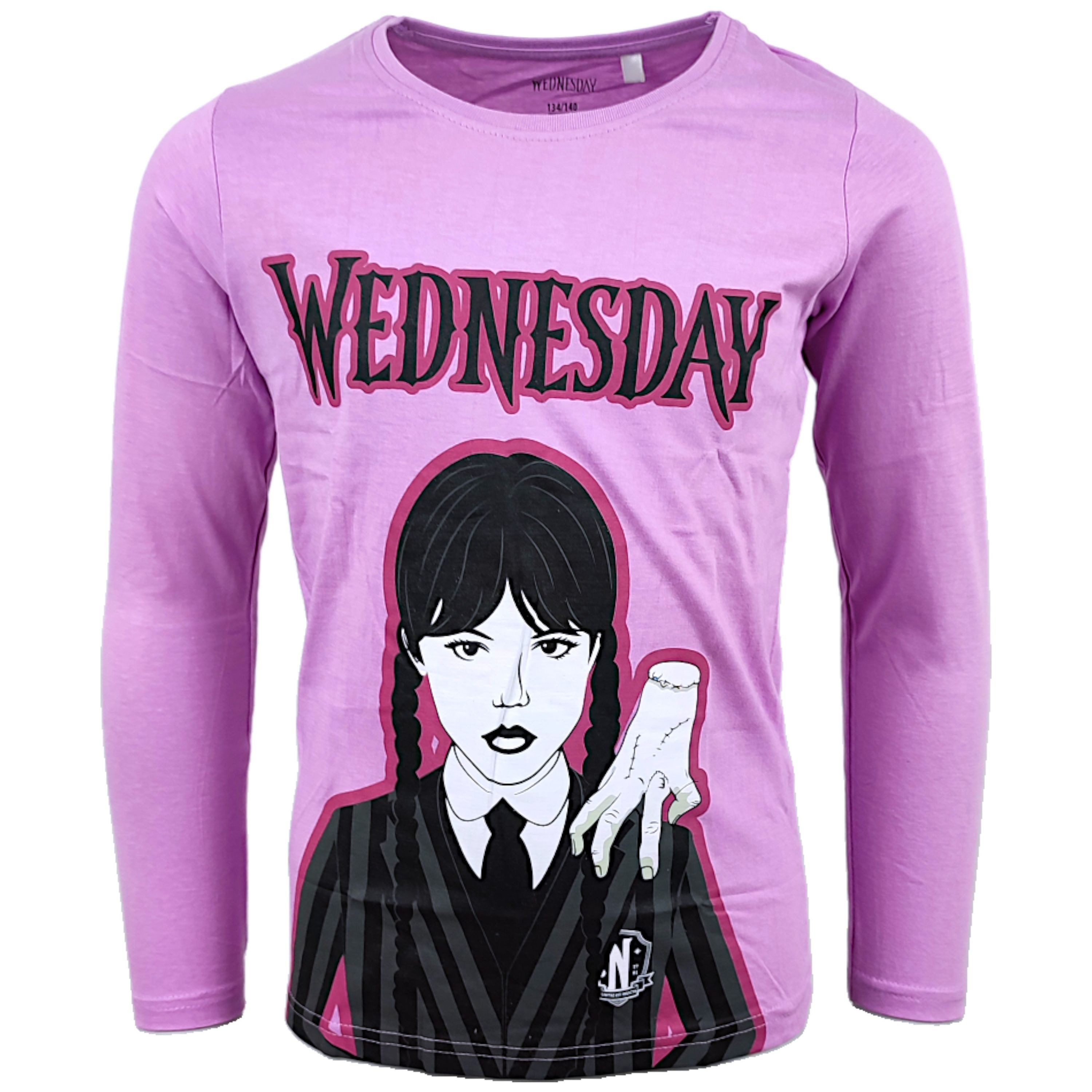 Wednesday Langarmshirt Mädchen Shirt aus Baumwolle Gr. 134 - 164 cm