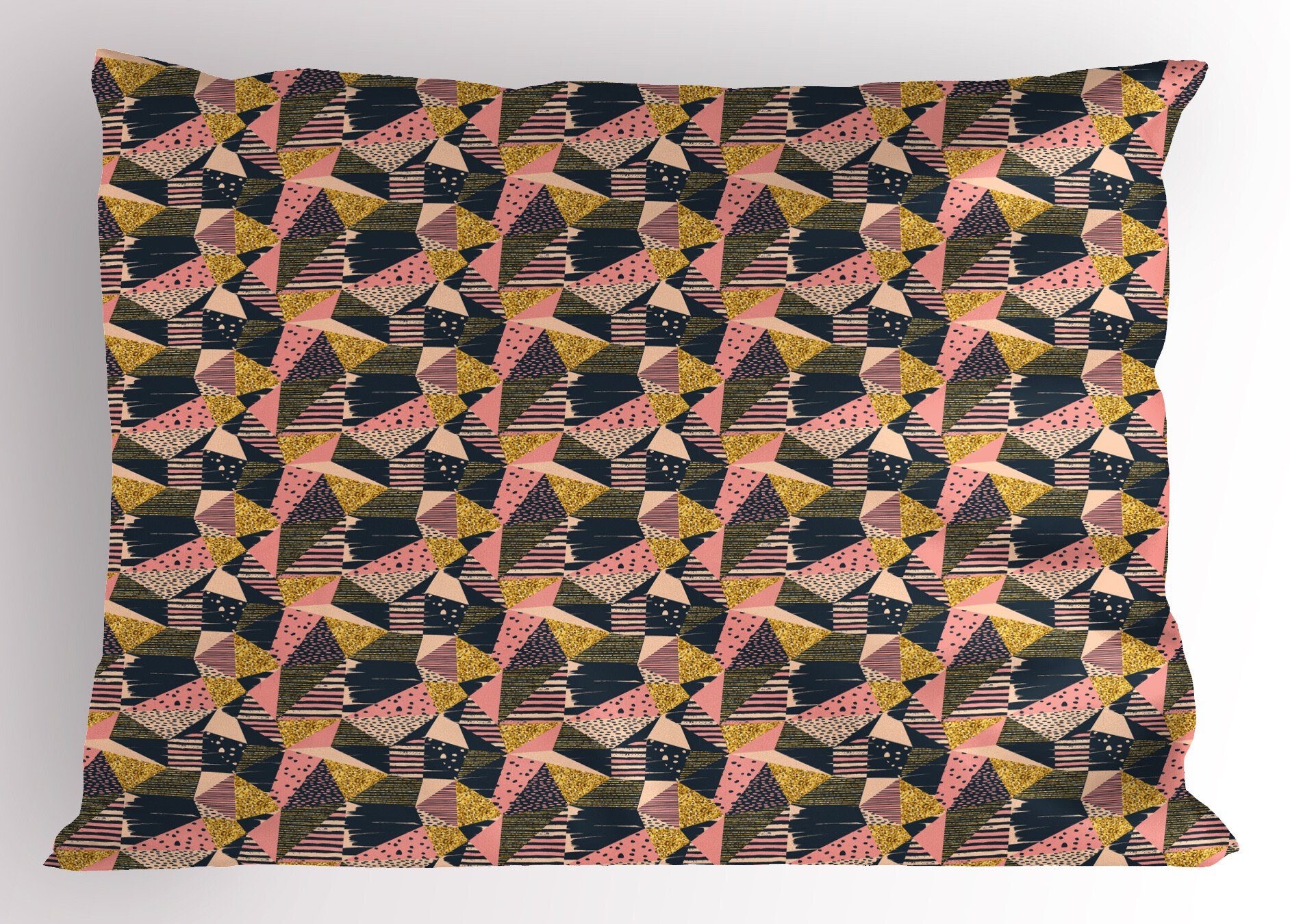 Abstrakt Dekorativer Kissenbezüge Gedruckter Kissenbezug, Abakuhaus King Stück), Standard (1 Size Polygon-Grafik-Formen
