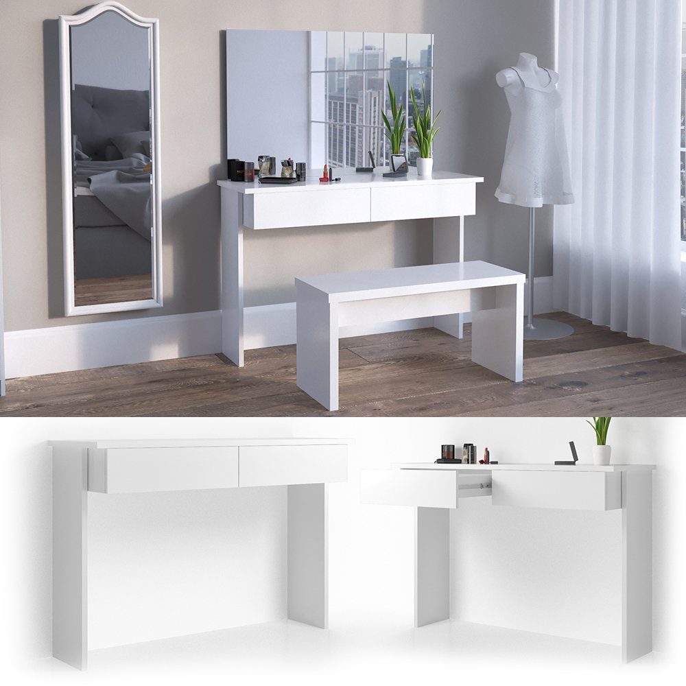 Vicco Schminktisch Azur, Weiß, 120 cm günstig online kaufen