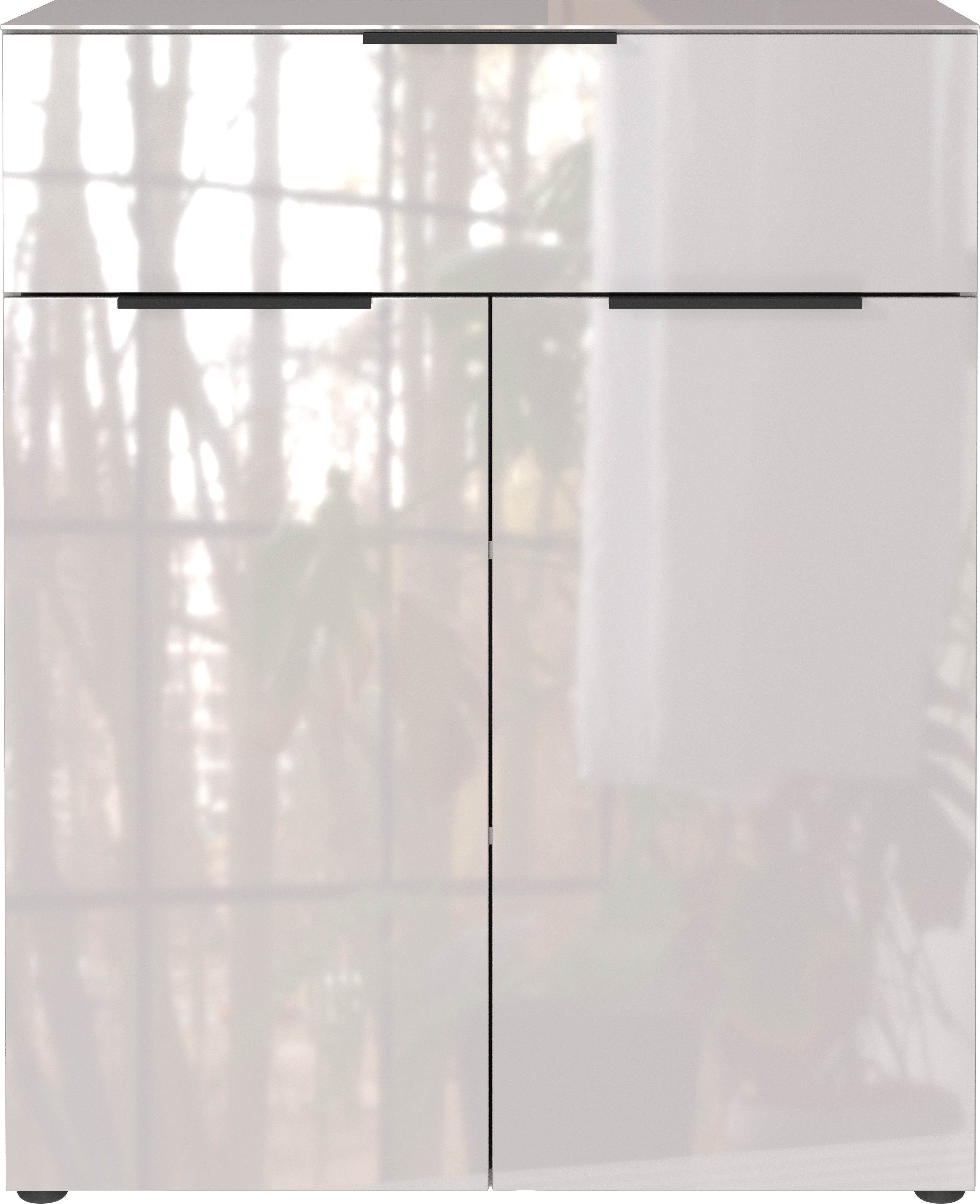 GERMANIA Kombikommode Oakland mit Glasauflagen, Breite 83 cm, mit Schubladen, in vers. Varianten