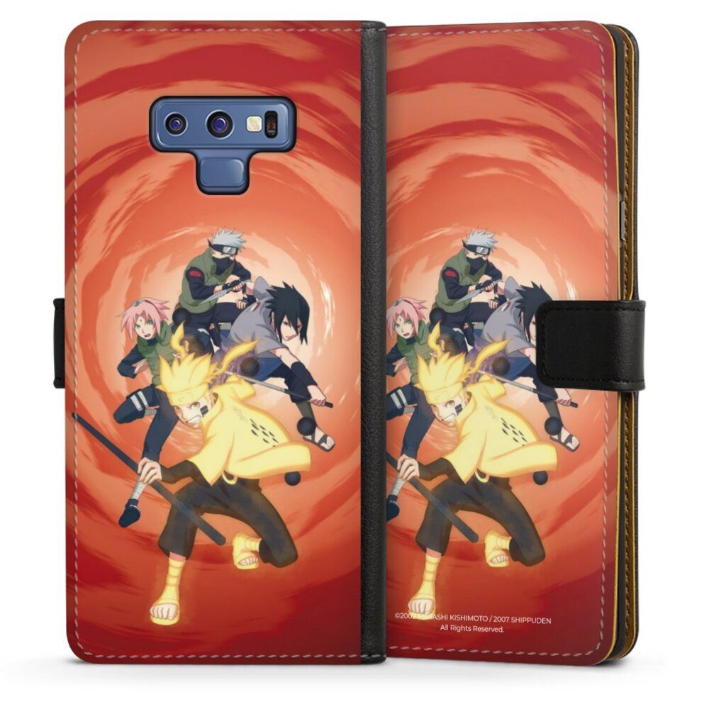 DeinDesign Handyhülle Naruto Shippuden Sasuke Sakura Team 7, Samsung Galaxy Note 9 Hülle Handy Flip Case Wallet Cover