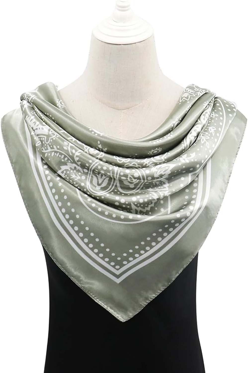 Zaewry Halstuch 90x90cm Kopftuch Bandanas Haartuch für Damen