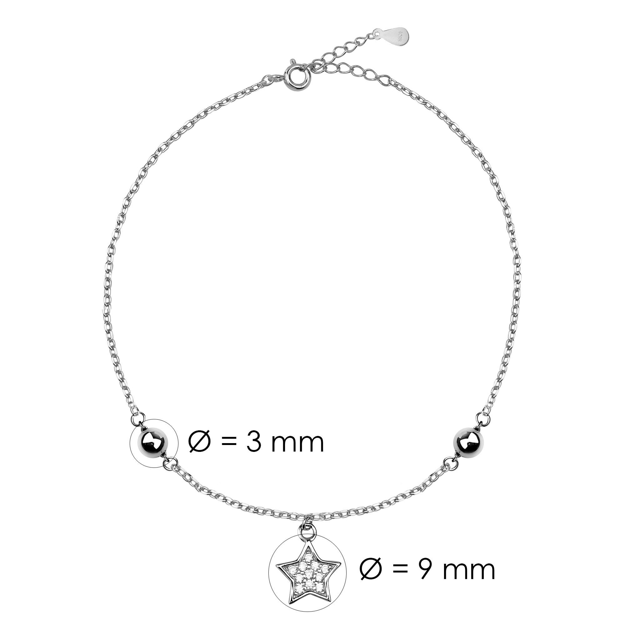 Sofia Milani Silber Armband (Armband), Stern 925 Schmuck Damen