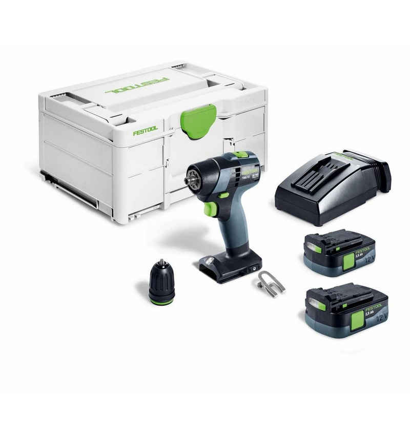 FESTOOL Akku-Bohrschrauber TXS, 12 V, max. 1600,00 U/min, (Set Plus, 5-tlg., TXS 12 2,5-Plus), 2 Akkus und Ladegerät