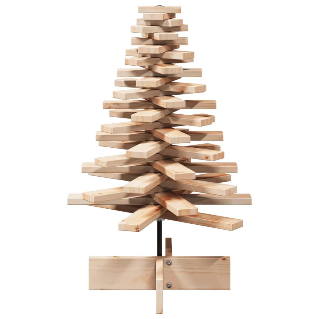 vidaXL Künstlicher Weihnachtsbaum Weihnachtsbaum Holz zum Schmücken 80 cm Massivholz Kiefer