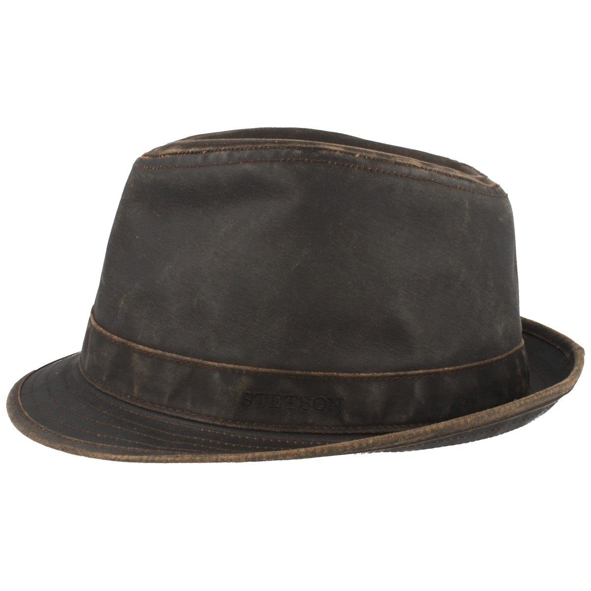 Stetson Trilby mit UV-Schutz 40+ im Leder-Vintage-Look
