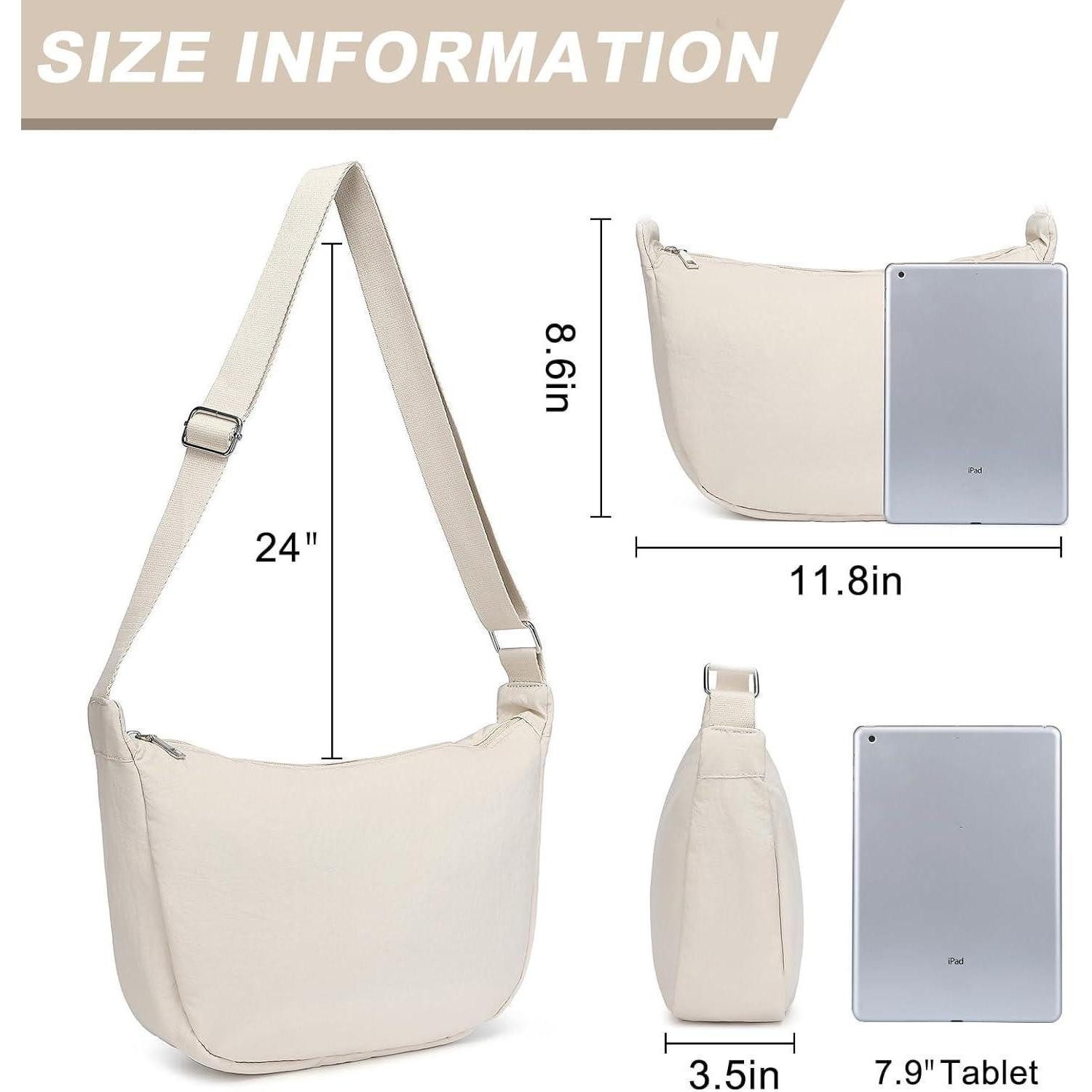 LuxusKollektion Umhängetasche Damen Halbmond Crossbody Schultertasche Wasserdicht Nylon