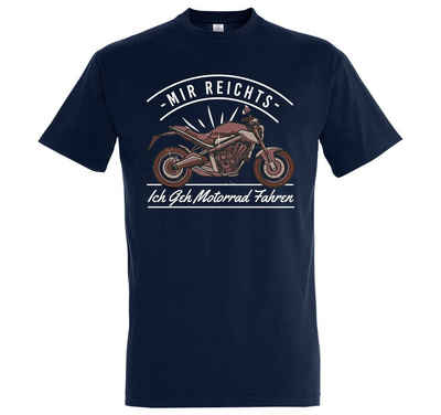 Youth Designz T-Shirt Ich Geh Motorrad Fahren Herren Shirt mit lustigem Frontprint