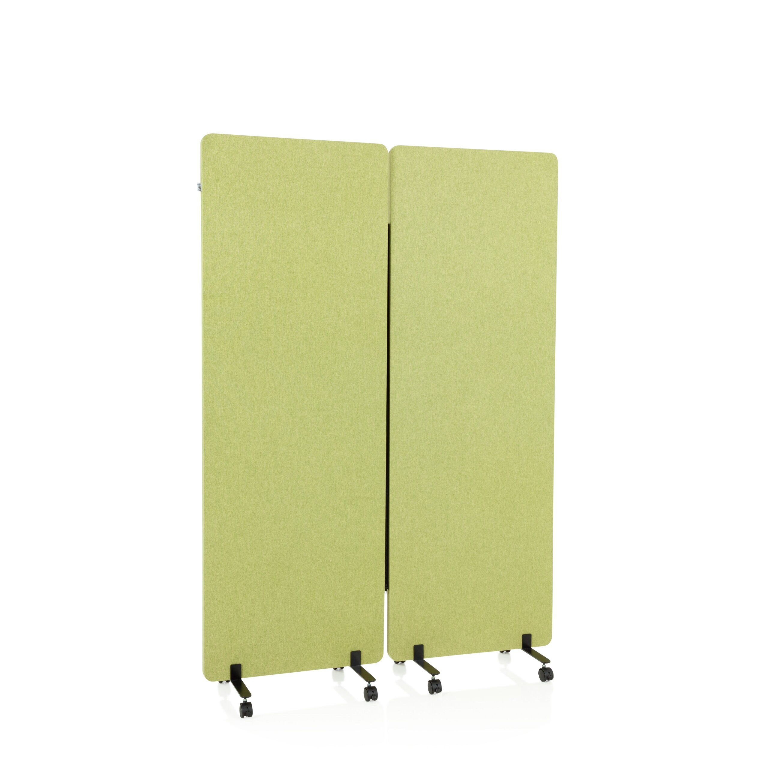hjh OFFICE Raumteiler Trennwand Flexmiut Sichtschutz, Pinnwand, Schallschutz, mit Rollen und Gleiter