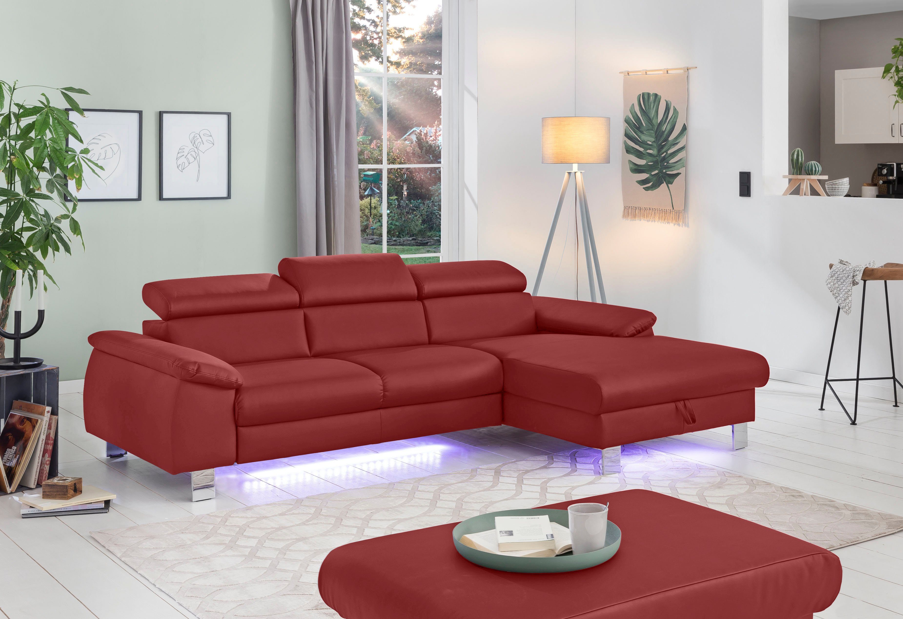 COTTA Ecksofa Komaris L-Form mit Kopfteilverstellung, günstig online kaufen
