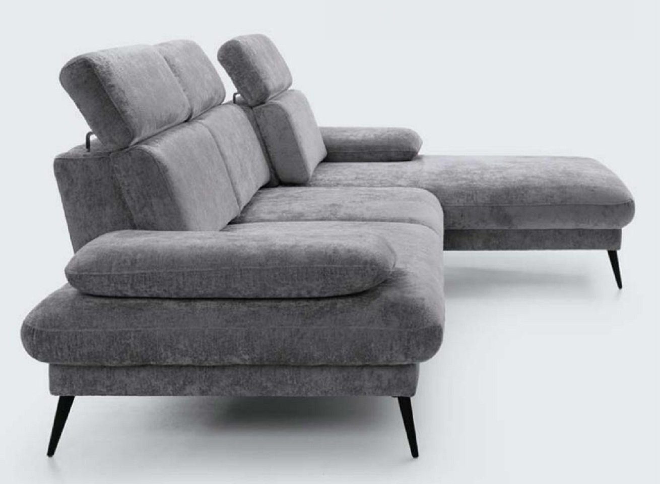 JVmoebel Ecksofa Design Sofa Eckgarnitur Ecksofa L Form Couch Grau Polster, 2 Teile, Made in Europe