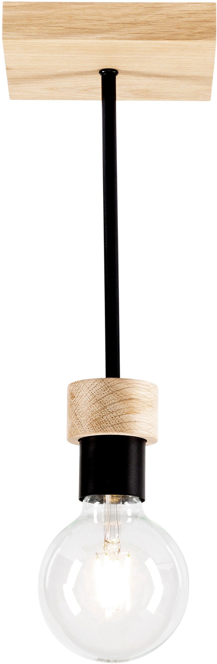 BRITOP LIGHTING Deckenleuchte CHANDELLE, Leuchtmittel wechselbar, ohne Leuchtmittel, Naturprodukt aus Eichenholz