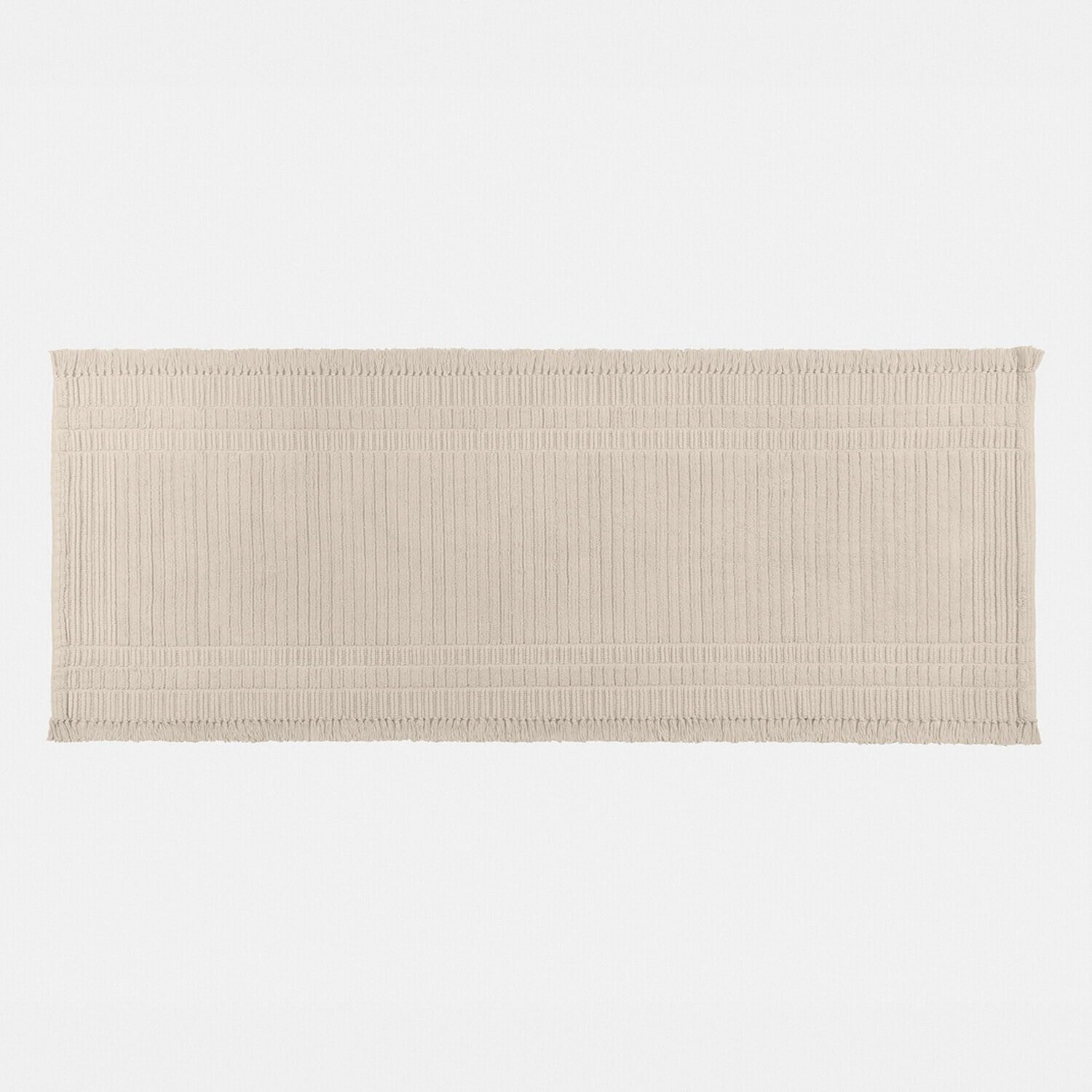 Mirabeau Teppich Läufer Clairenne creme, H/B ca. 80/250 cm, Fransen: Länge: 4.50 cm, Höhe: 80.0 mm