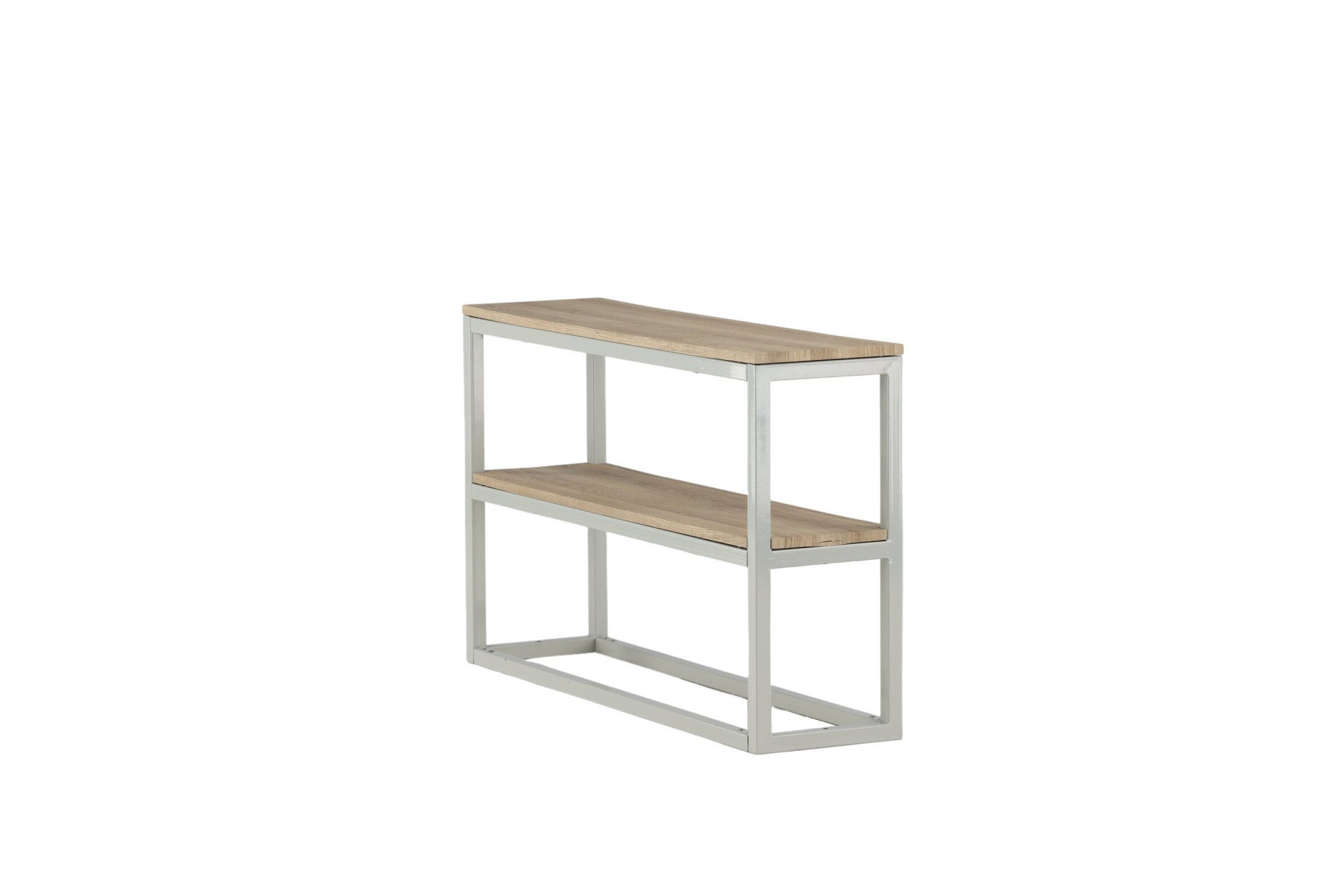 Venture Home Beistelltisch Rise, schmaler Nachttisch in heller Eschenoptik, 45 × 30 cm, Schlafzimmertisch, MDF, Papierlaminat, Metallrahmen, schlank, urban