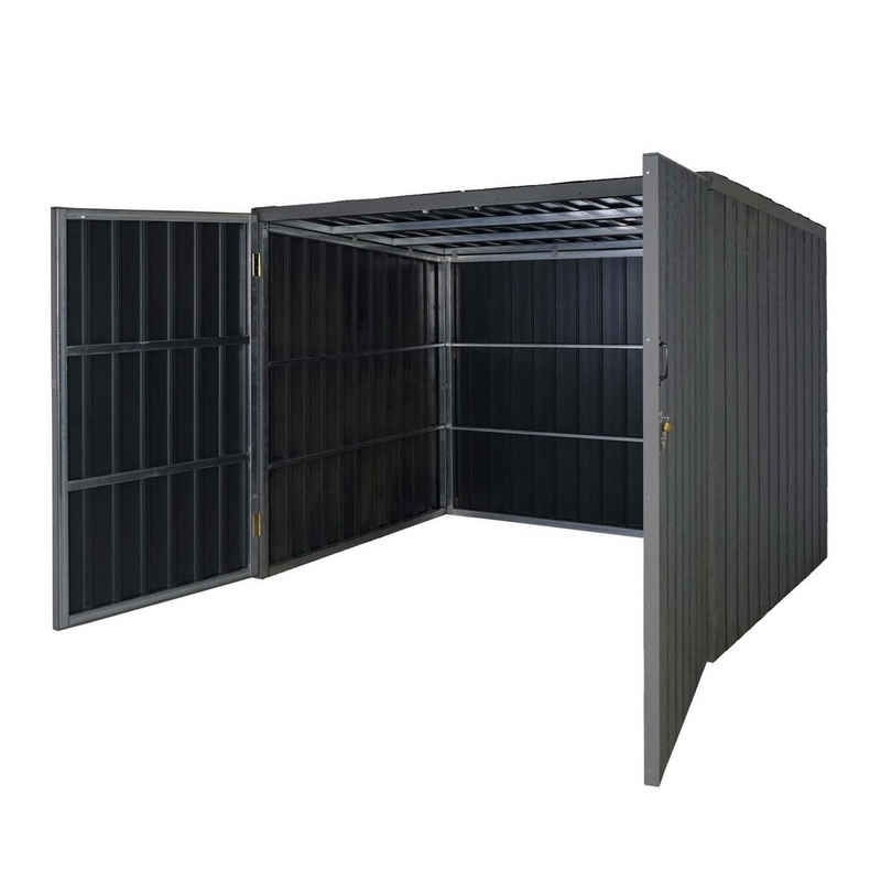 MCW Mülltonnenbox »MCW-J29-M-2« (1 St), Inklusive Dachfolie, Maximale Schneelast des Daches: 100kg/m²