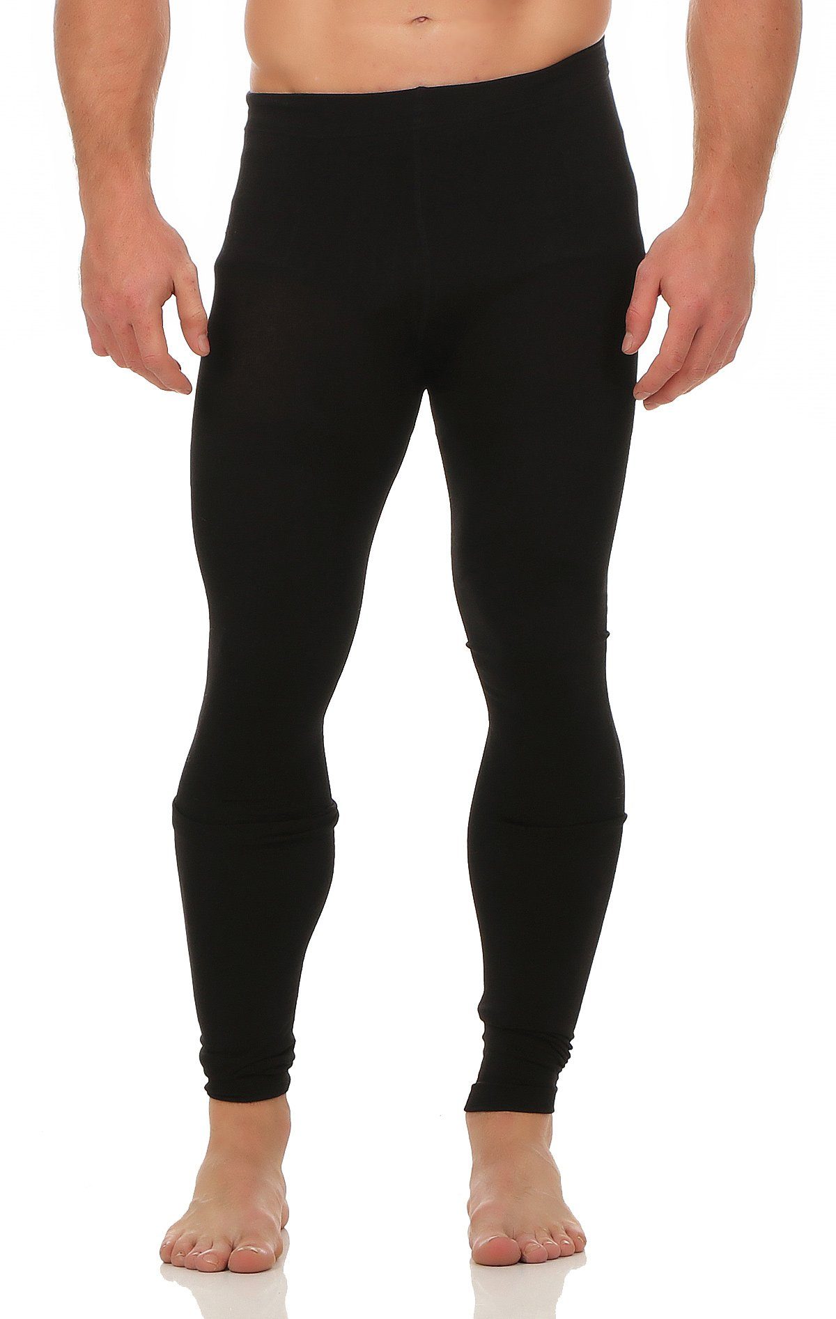 CLEO STYLE Lange Unterhose Herren Thermo Leggings CL 2020 Black / 2 Stück L günstig online kaufen