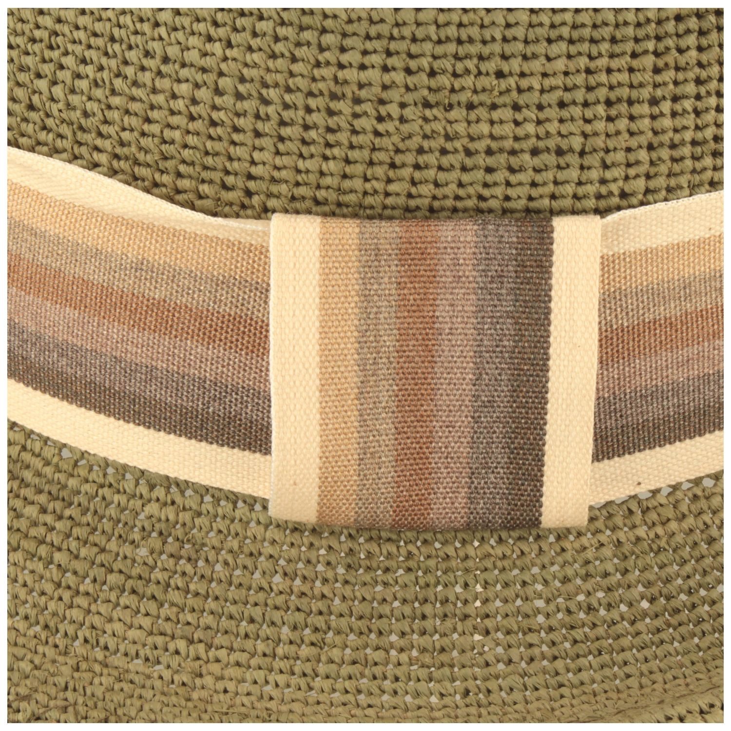 Fiebig Strohhut Modischer Trilby aus feinem Raffia Stroh mit breitem Ripsband