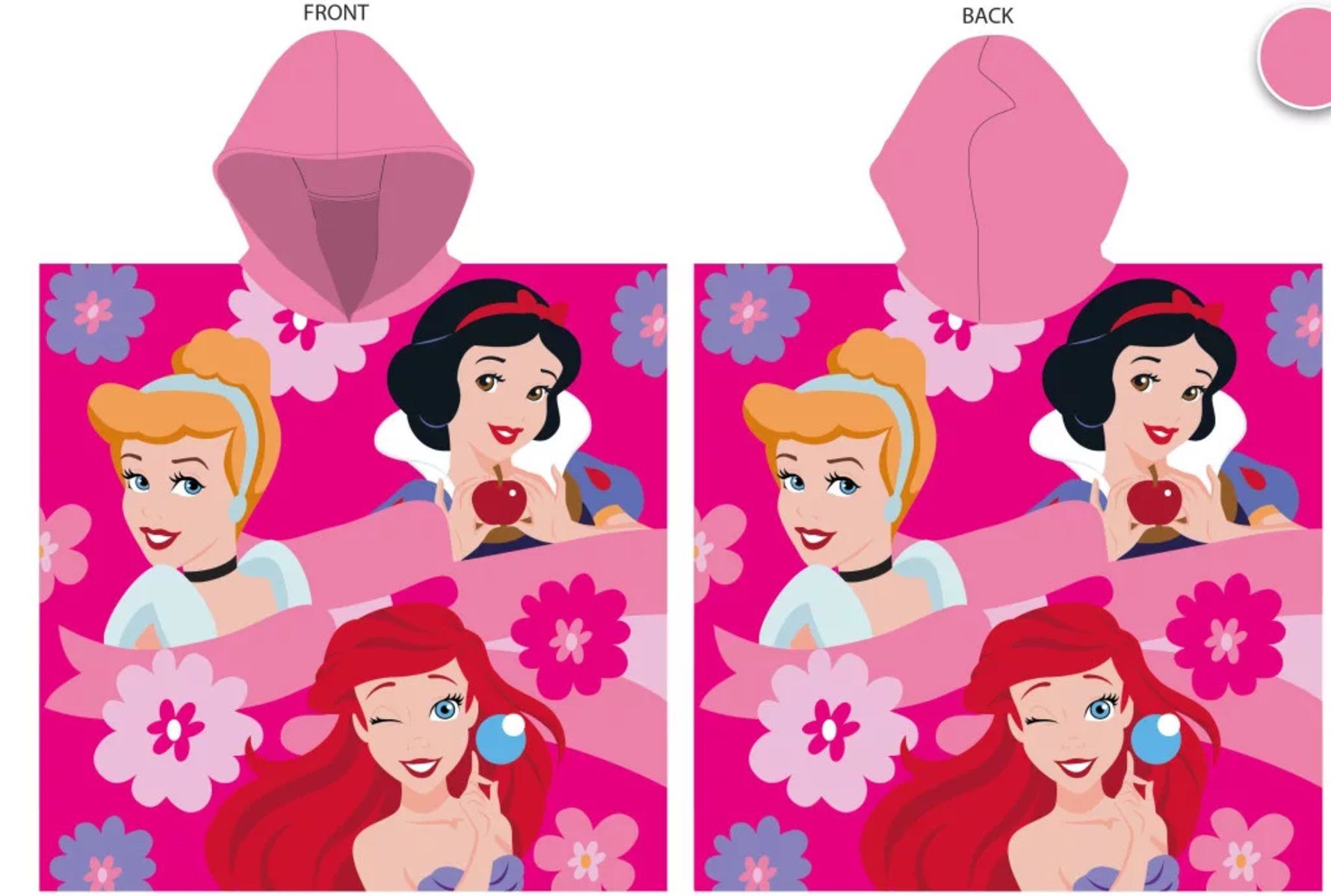 Disney Poncho Disney Princess Handtuchponcho 50x100 cm (Fast Dry)