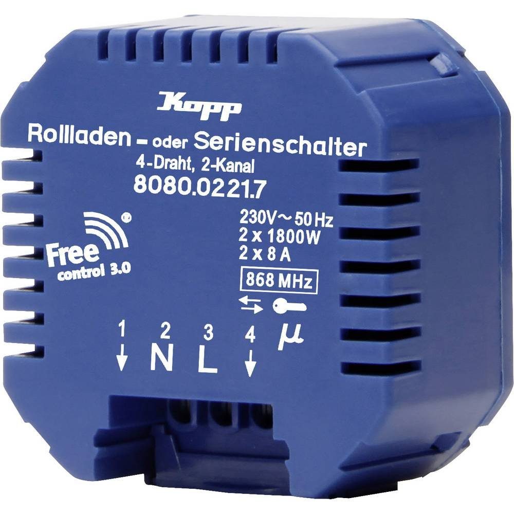 Kopp Free-control 3 Funk-Empfänger, 2 Kanal, 4-Draht Smart-Home-Steuerelement