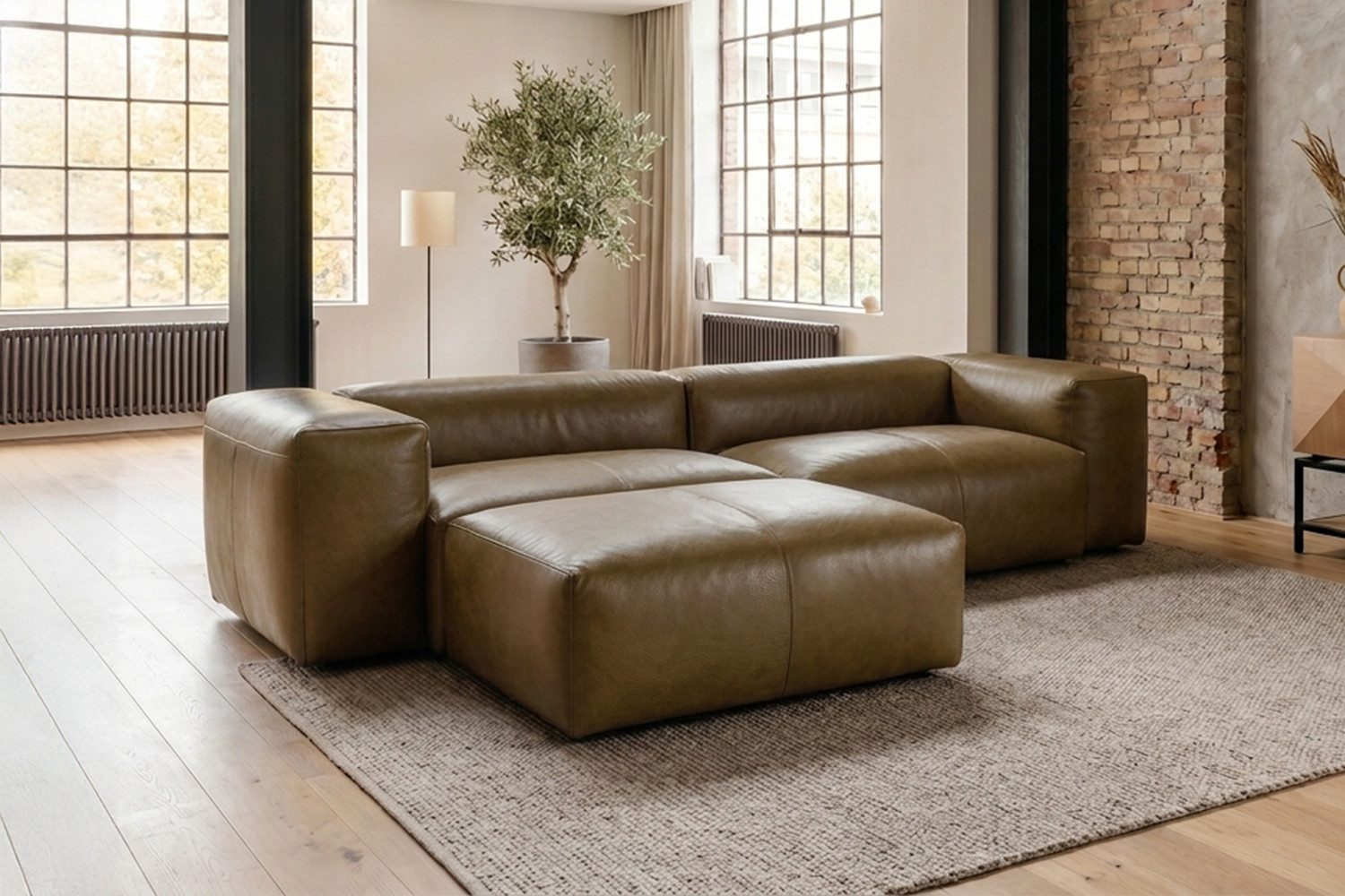 KAWOLA 4-Sitzer CELESTE Ledersofa – Zeitlose Eleganz, hochwertig gefertigt, 4-Sitzer Couch – Luxuriöser Komfort, edles Statement