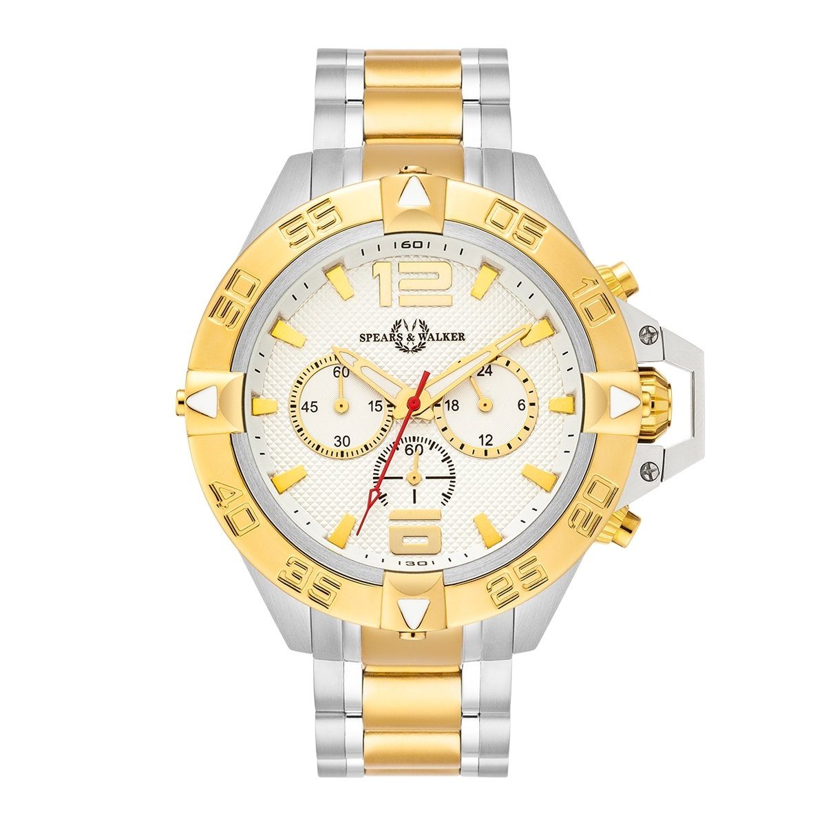 Spears & Walker Quarzuhr Varus II silber/gelbgold, mit gelbgoldener IP-Beschichtung