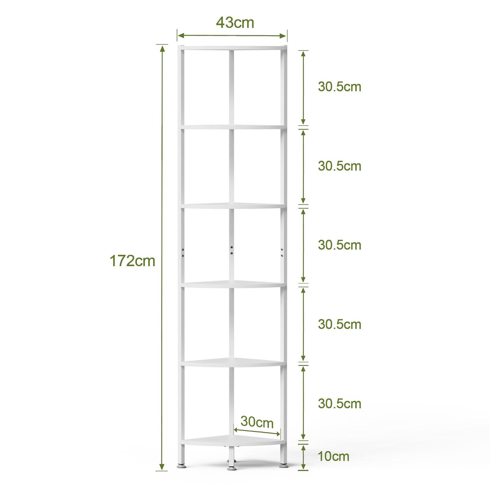JEOBEST Eckregal 6-stöckiges Bücherregal, Standregal, Leiterregal, Aufbewah günstig online kaufen