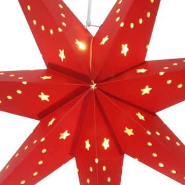 etc-shop LED Dekolicht, Weihnachtsstern Fensterdeko Adventbeleuchtung Deko Stern rot