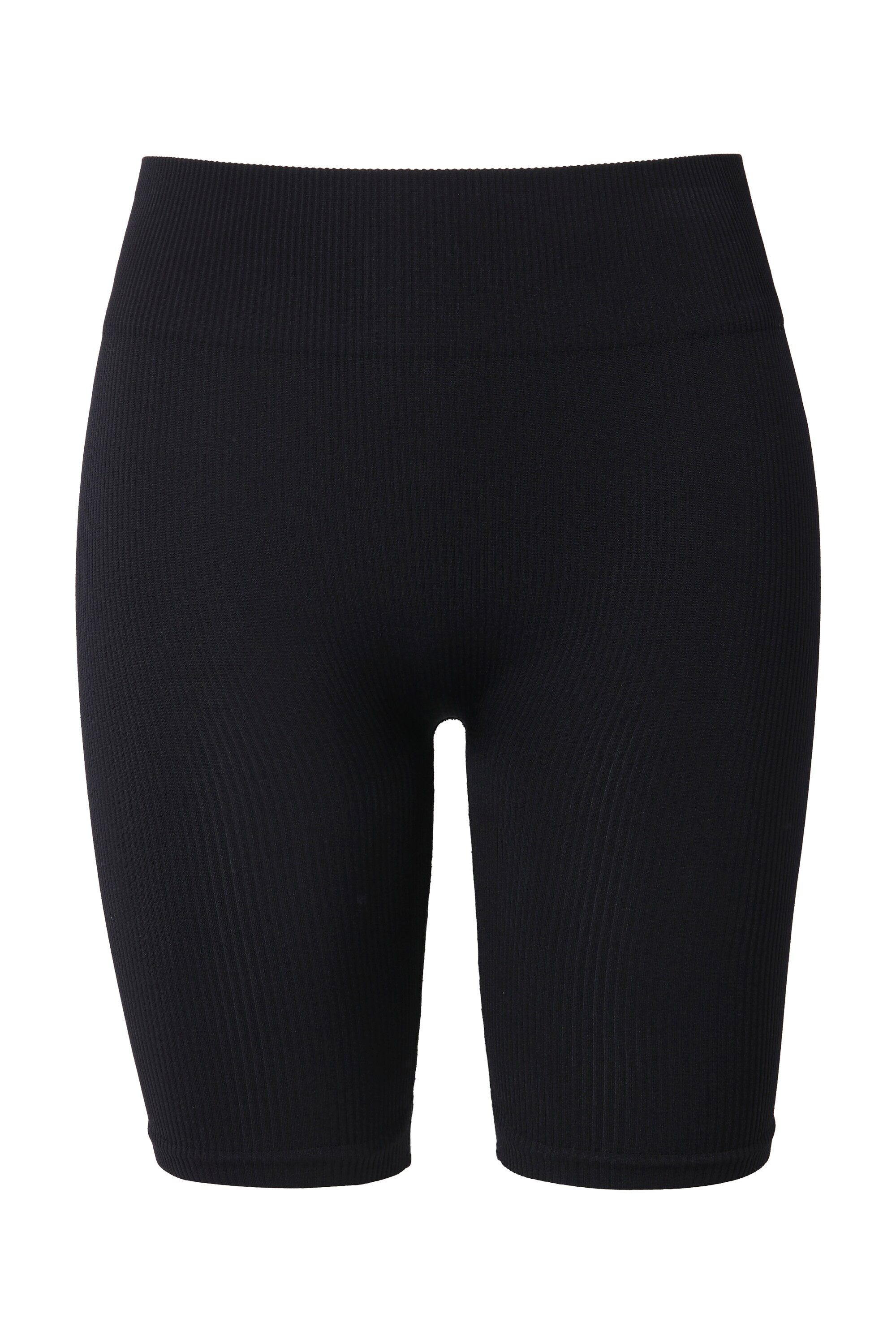 Ulla Popken Feinstrumpfhose Strumpf-Radler Rippjersey breiter Bund