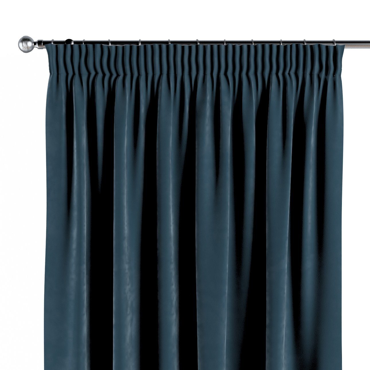 130x100 blau Dekoria cm, Kräuselband Velvet, Vorhang Vorhang mit