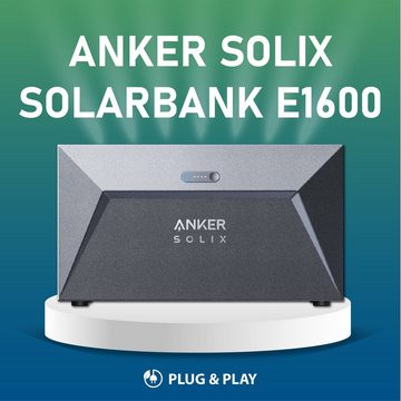Campergold Solaranlage Anker SOLIX Solar Bank E1600 Batteriespeicher Solarbank, Für Balkonkraftwerk mit Speicher Solar Powerbank 1,6kWh Akkukapazität