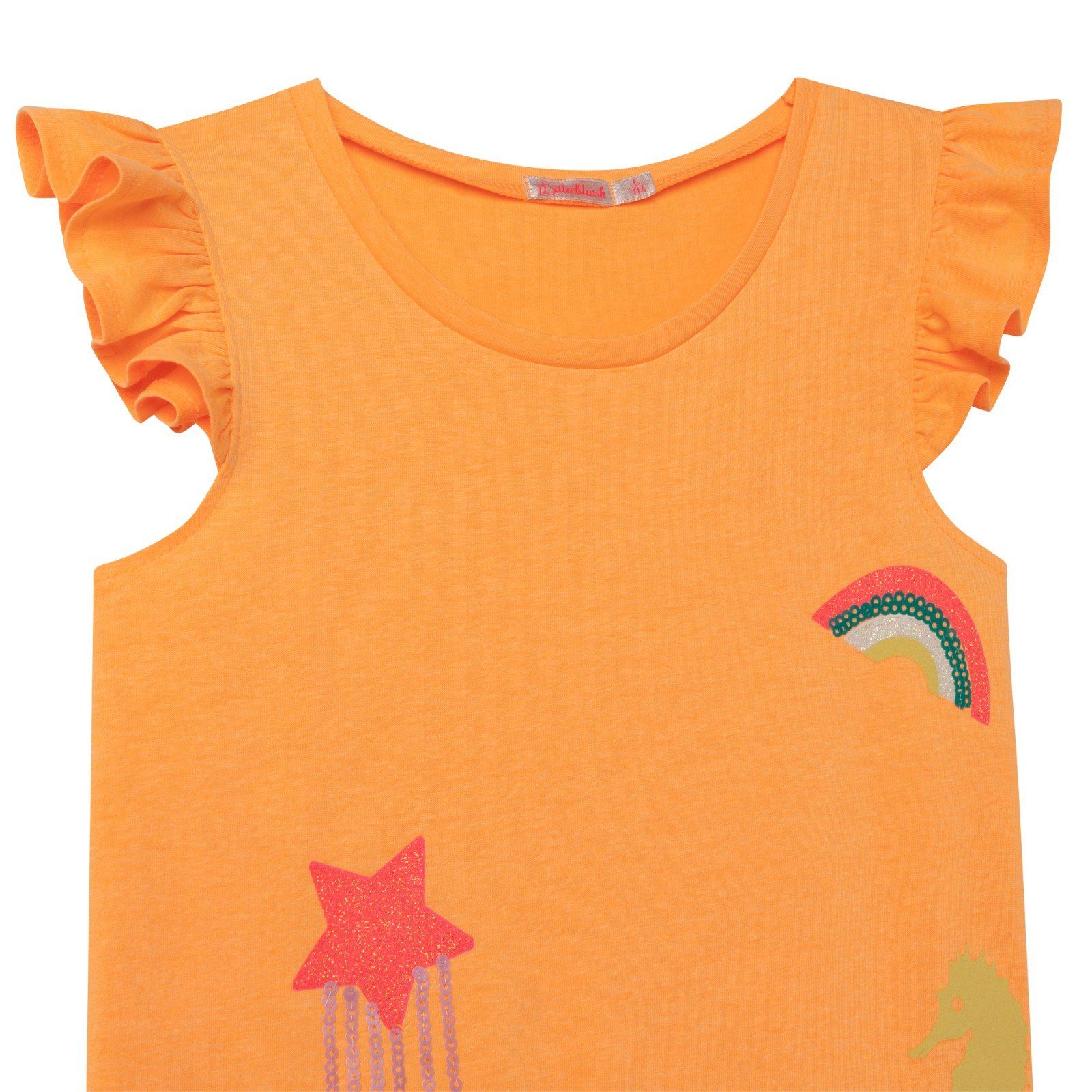 orange Tanktop fancy Shirtkleid Shirtkleid mit Print Billieblush Billieblush