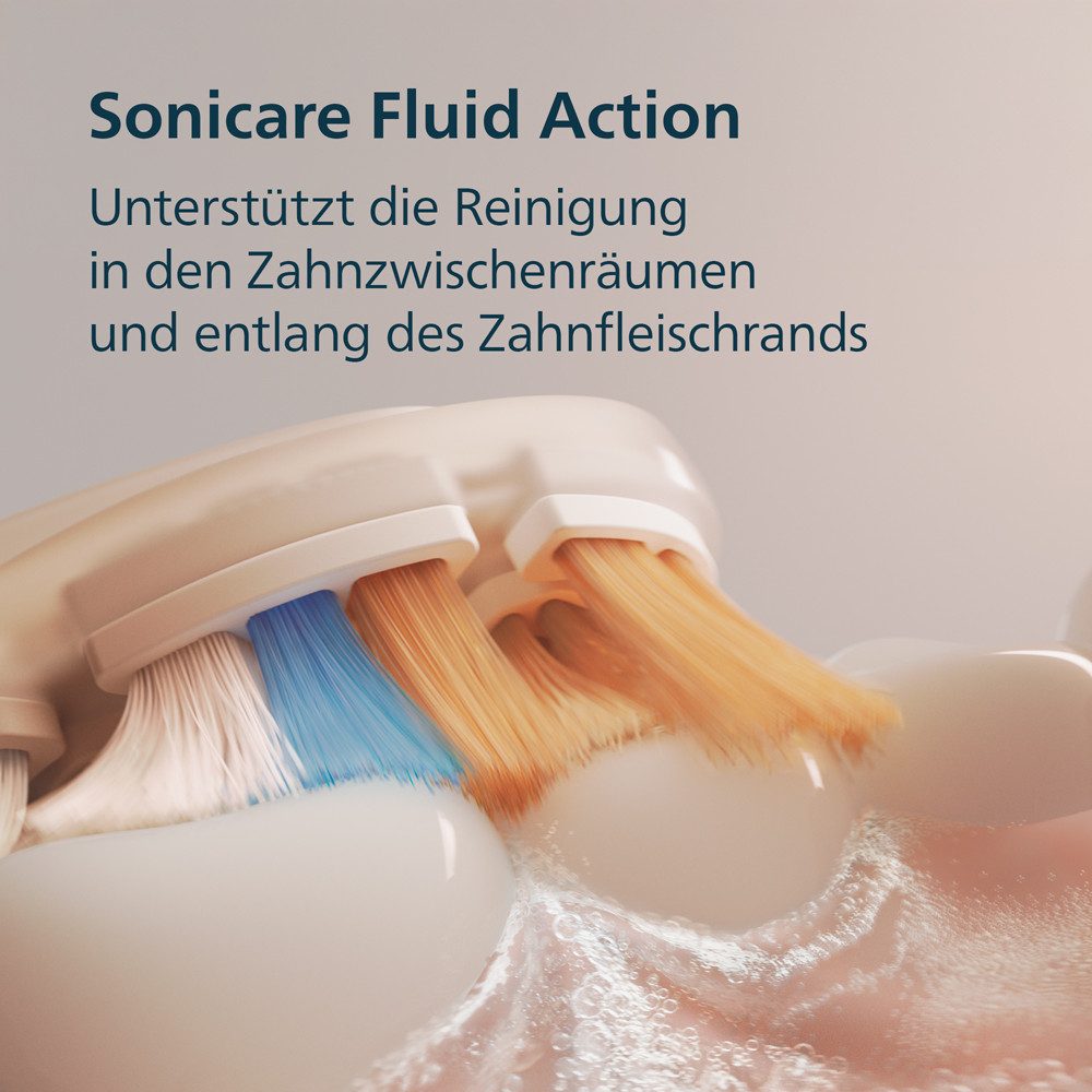 Philips Sonicare Elektrische Zahnbürste Series 7500, Aufsteckbürsten: 2 St., mit Drucksensor und 3 Intensitätsstufen, inkl. Reiseladeetui – Bild 3 von 5
