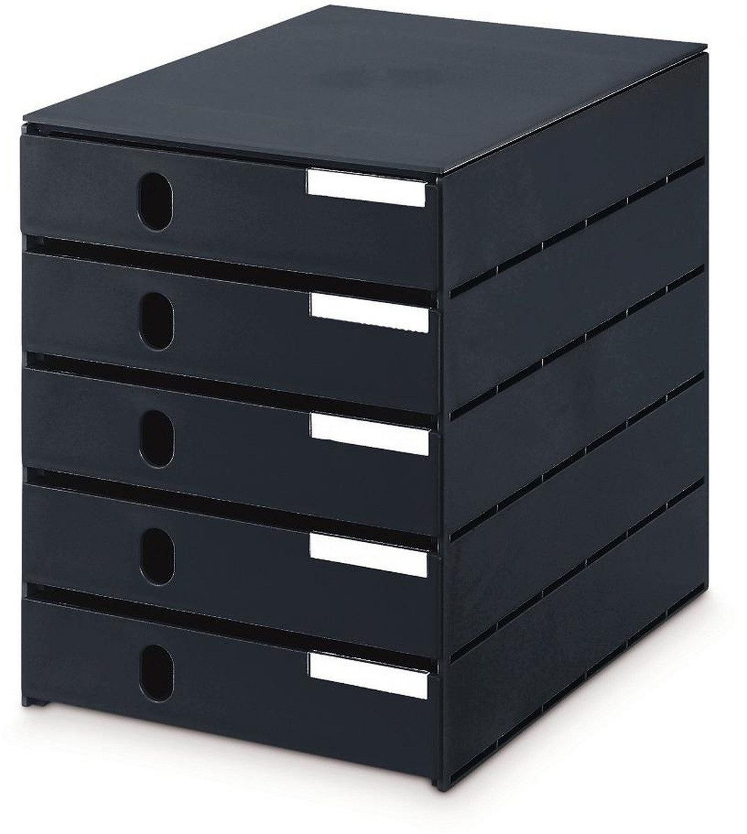 STYRO Organizer Schubladenbox styroval Pro 5 Schubladen geschlossen schwarz