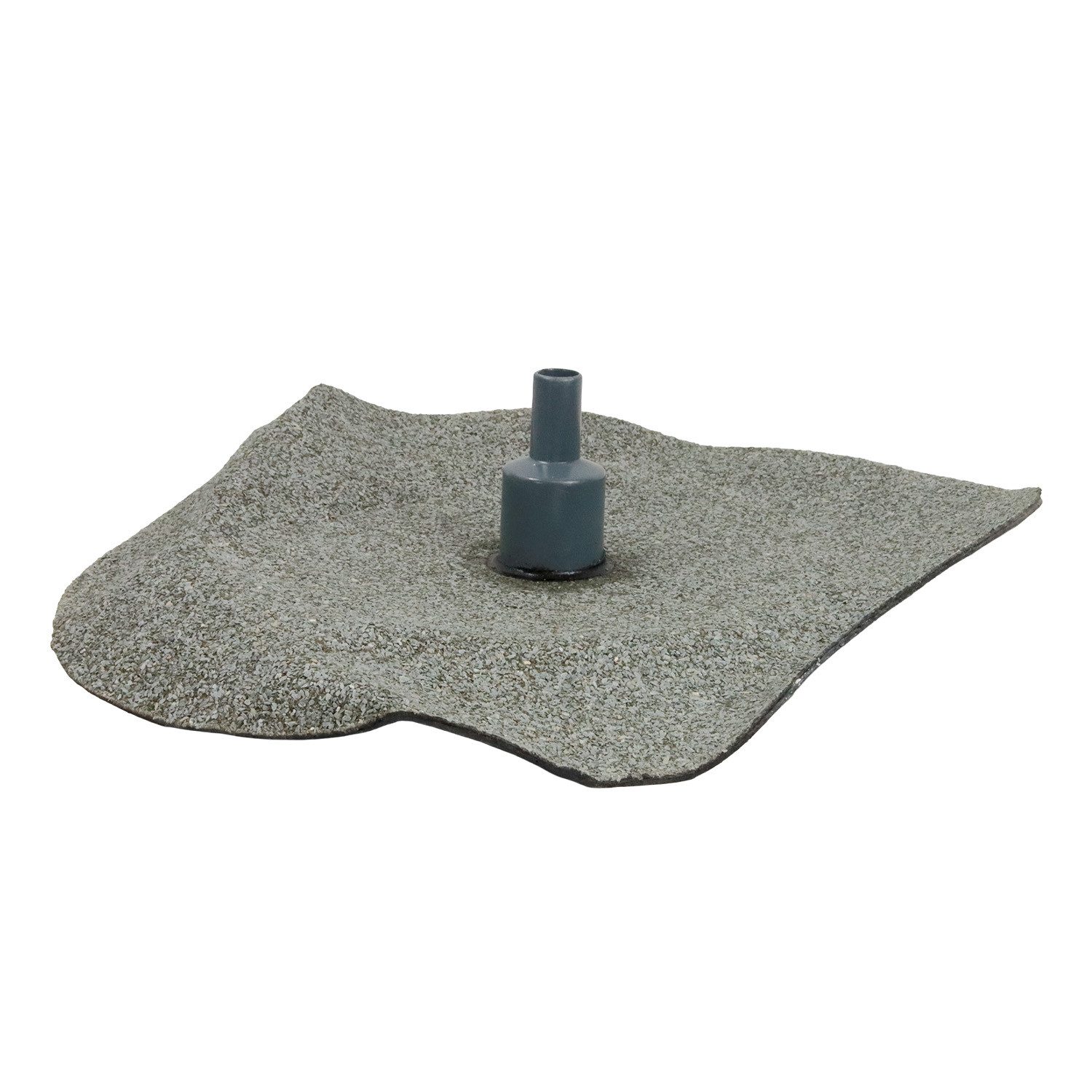 FLECK Dachdurchführung Allzweck Durchgang Ø 18 mm mit beschiefertem Bitumen-Flansch Flachdach, Spezial-Hart-PVC