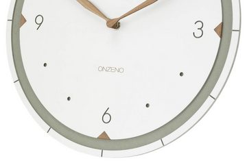 ONZENO Wanduhr THE PERFECT CLASSIC. 29x29x0.5 cm (handgefertigte Design-Uhr)