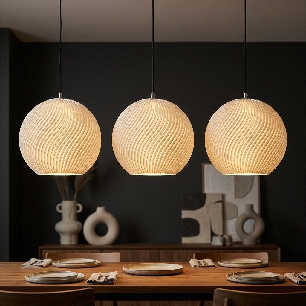 Roomberry Lampenschirm Onda Lampenschirm — Pendelleuchte Kugel, Designer Lampenschirm – Bild 3 von 5